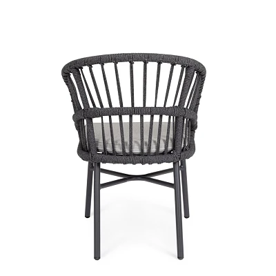 comprar SILLA CON REPOSABRAZOS | CON COJINES | ODIVELAS ANTRACITA online de BIZZOTTO desde 298,39 €