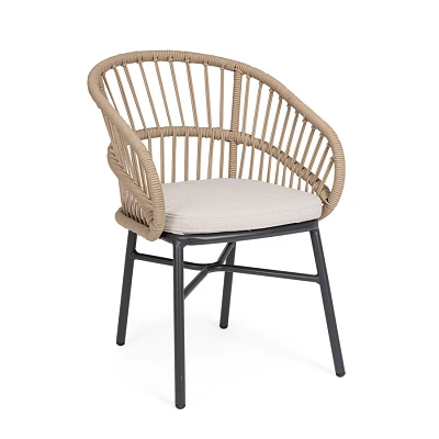 comprar SILLA CON REPOSABRAZOS | CON COJINES | ODIVELAS BEIGE online de BIZZOTTO desde 298,39 €