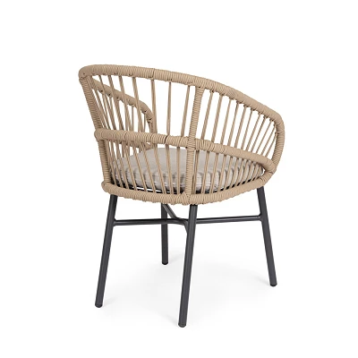 comprar SILLA CON REPOSABRAZOS | CON COJINES | ODIVELAS BEIGE online de BIZZOTTO desde 298,39 €