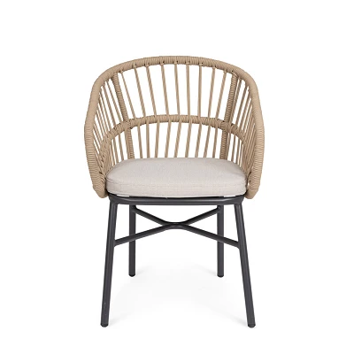 comprar SILLA CON REPOSABRAZOS | CON COJINES | ODIVELAS BEIGE online de BIZZOTTO desde 298,39 €
