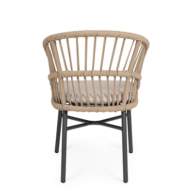 comprar SILLA CON REPOSABRAZOS | CON COJINES | ODIVELAS BEIGE online de BIZZOTTO desde 298,39 €