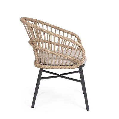 comprar SILLA CON REPOSABRAZOS | CON COJINES | ODIVELAS BEIGE online de BIZZOTTO desde 298,39 €