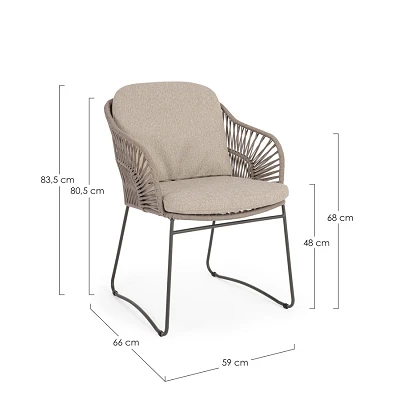 comprar SILLA CON REPOSABRAZOS | CON COJINES | CARLES online de Bizzotto Homemotion desde 675,18 €