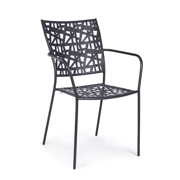 SILLA CON REPOSABRAZOS |  KELSIE ANTRACITA