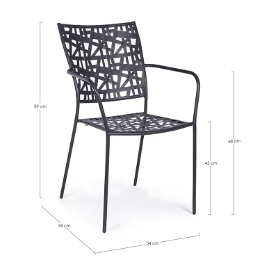 comprar SILLA CON REPOSABRAZOS | KELSIE ANTRACITA online de Yes desde 98,01 €
