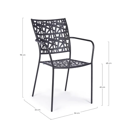 comprar SILLA CON REPOSABRAZOS | KELSIE ANTRACITA online de Yes desde 99,10 €