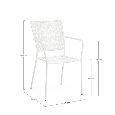 comprar SILLA CON REPOSABRAZOS | KELSIE BLANCO online de Yes desde 99,10 €