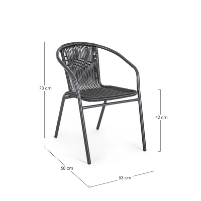 comprar SILLA CON REPOSABRAZOS | RIPLEY NEGRO online de Yes desde 56,63 €