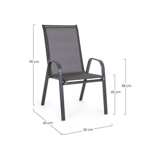 SILLA CON REPOSABRAZOS |  MARTINEZ ANTRACITA