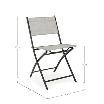 comprar SILLA PLEGABLE MARTINEZ GRIS CLARO online de Yes desde 49,01 €