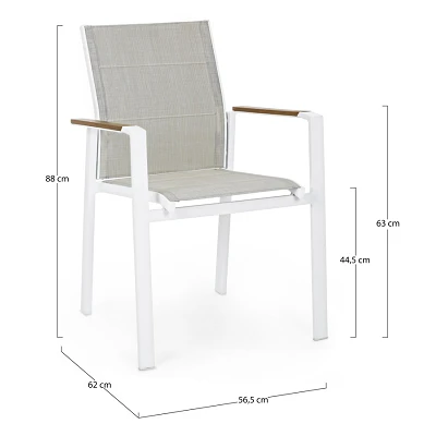 comprar SILLA CON REPOSABRAZOS | KUBIK BLANCO SJ60 online de Yes desde 147,02 €