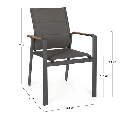 comprar SILLA CON REPOSABRAZOS | KUBIK ANTRACITA SJ61 online de Yes desde 147,02 €
