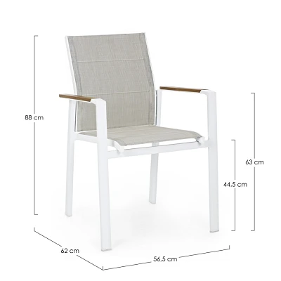 comprar SILLA CON REPOSABRAZOS | KUBIK BLANCO SJ60 online de Yes desde 164,44 €