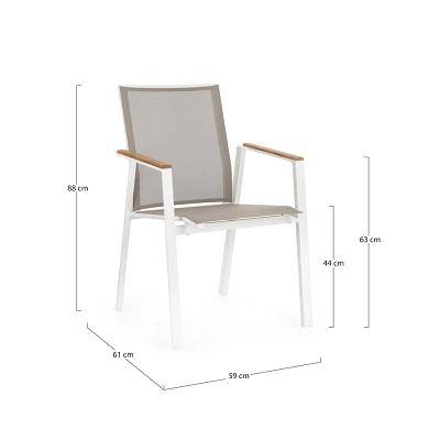 comprar SILLA CON REPOSABRAZOS | CAMERON BLANCO GK50 online de BIZZOTTO desde 208,00 €