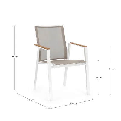 comprar SILLA CON REPOSABRAZOS | CAMERON BLANCO GK50 online de BIZZOTTO desde 241,76 €