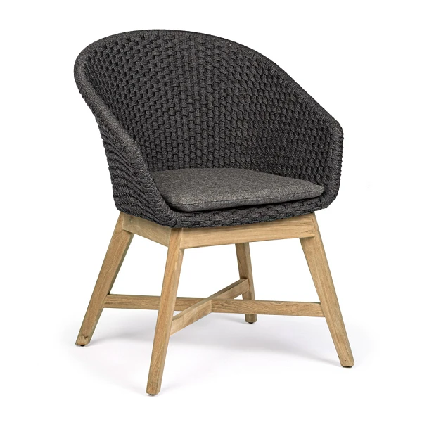 SILLA CON REPOSABRAZOS |  CON COJINES |  COACHELLA ANTRACITA
