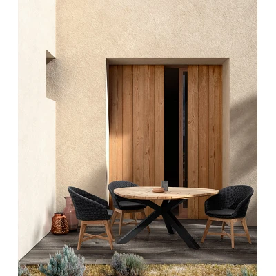 comprar SILLA CON REPOSABRAZOS | CON COJINES | COACHELLA ANTRACITA online de Bizzotto Homemotion desde 629,44 €