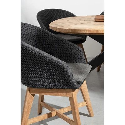 comprar SILLA CON REPOSABRAZOS | CON COJINES | COACHELLA ANTRACITA online de Bizzotto Homemotion desde 629,44 €