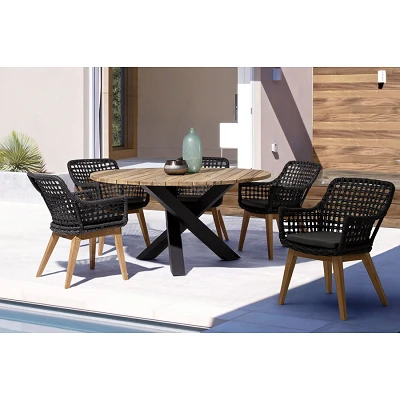 comprar SILLA CON REPOSABRAZOS | CON COJINES | MADISON NEGRA online de Bizzotto Homemotion desde 544,50 €