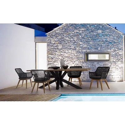 comprar SILLA CON REPOSABRAZOS | CON COJINES | MADISON NEGRA online de Bizzotto Homemotion desde 544,50 €