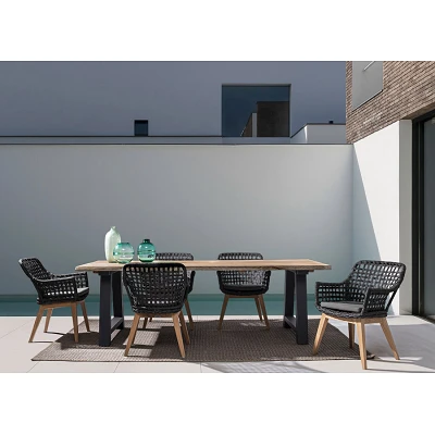 comprar SILLA CON REPOSABRAZOS | CON COJINES | MADISON NEGRA online de Bizzotto Homemotion desde 544,50 €