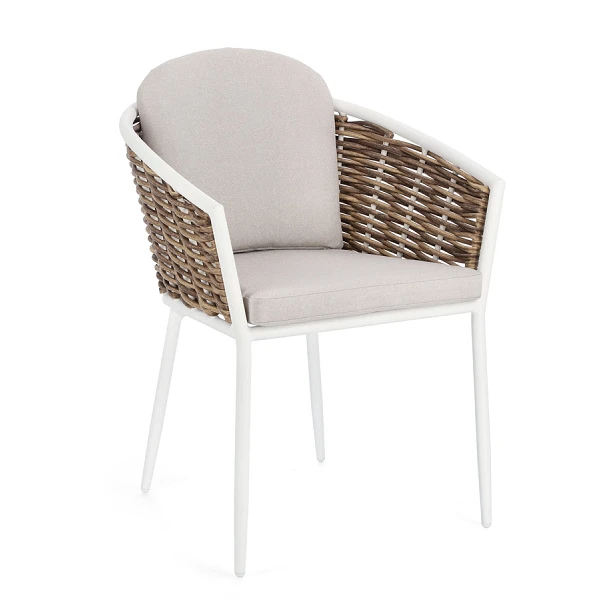 SILLA CON REPOSABRAZOS |  CON COJINES |  MARIBELA BLANCO YK11