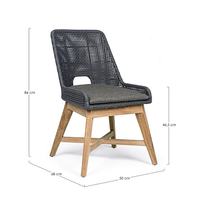 comprar SILLA CON COJINES | HESPERIA SLATE online de Bizzotto Homemotion desde 544,50 €