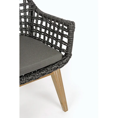 comprar SILLA CON REPOSABRAZOS | CON COJINES | MADISON NEGRA online de Bizzotto Homemotion desde 544,50 €