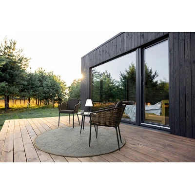 comprar SILLA CON REPOSABRAZOS | CON COJINES | MARIBELA ANTRACITA YK13 online de BIZZOTTO desde 257,00 €