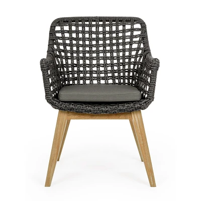 comprar SILLA CON REPOSABRAZOS | CON COJINES | MADISON NEGRA online de Bizzotto Homemotion desde 544,50 €