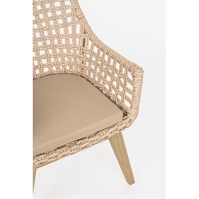comprar SILLA CON REPOSABRAZOS | CON COJINES | MADISON NATURAL online de Bizzotto Homemotion desde 544,50 €