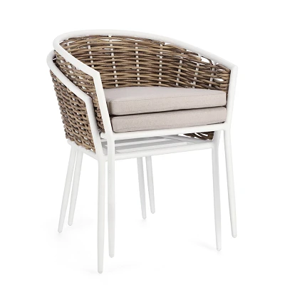 comprar SILLA CON REPOSABRAZOS | CON COJINES | MARIBELA BLANCO YK11 online de BIZZOTTO desde 257,00 €