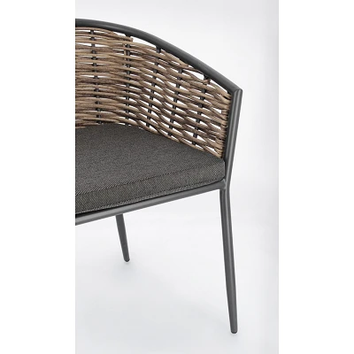 comprar SILLA CON REPOSABRAZOS | CON COJINES | MARIBELA ANTRACITA YK13 online de BIZZOTTO desde 257,00 €