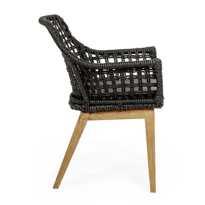 comprar SILLA CON REPOSABRAZOS | CON COJINES | MADISON NEGRA online de Bizzotto Homemotion desde 544,50 €