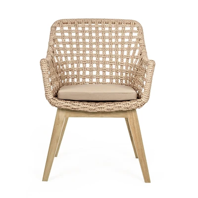 comprar SILLA CON REPOSABRAZOS | CON COJINES | MADISON NATURAL online de Bizzotto Homemotion desde 544,50 €
