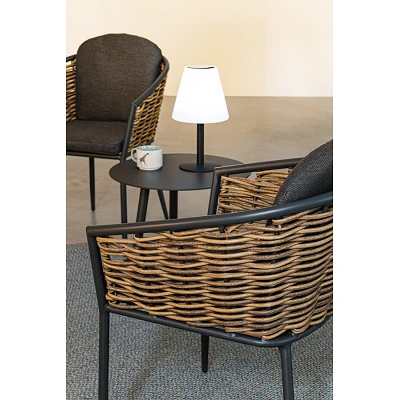 comprar SILLA CON REPOSABRAZOS | CON COJINES | MARIBELA ANTRACITA YK13 online de BIZZOTTO desde 257,00 €