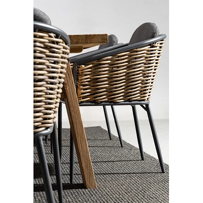 comprar SILLA CON REPOSABRAZOS | CON COJINES | MARIBELA ANTRACITA YK13 online de BIZZOTTO desde 257,00 €