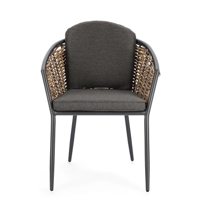 comprar SILLA CON REPOSABRAZOS | CON COJINES | MARIBELA ANTRACITA YK13 online de BIZZOTTO desde 257,00 €
