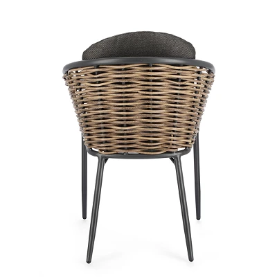 comprar SILLA CON REPOSABRAZOS | CON COJINES | MARIBELA ANTRACITA YK13 online de BIZZOTTO desde 257,00 €