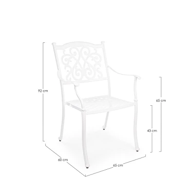 comprar SILLA CON REPOSABRAZOS | IVREA BLANCO online de BIZZOTTO desde 272,25 €