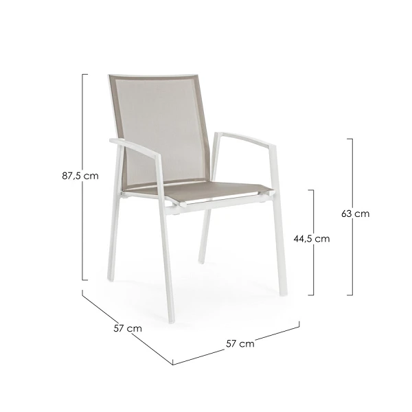 SILLA CON REPOSABRAZOS |  CRUISE BLANCO GK50
