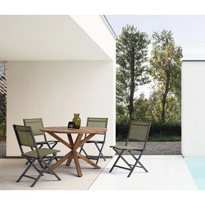 comprar SILLA PLEGABLE ELIN ANTRACITA LH32-VERDE online de Yes desde 135,04 €