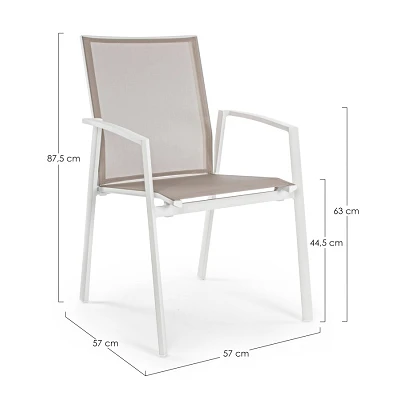 comprar SILLA CON REPOSABRAZOS | CRUISE BLANCO GK50 online de BIZZOTTO desde 200,38 €