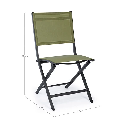 comprar SILLA PLEGABLE ELIN ANTRACITA LH32-VERDE online de Yes desde 135,04 €