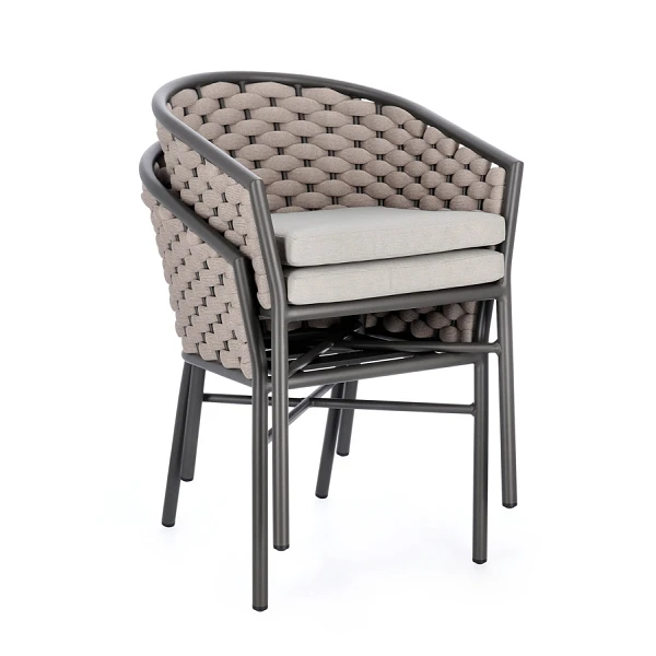 SILLA CON REPOSABRAZOS |  CON COJINES |  MARGALIDA ANTRACITA/KHAK