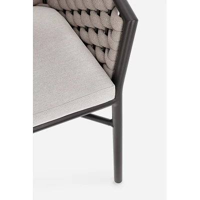 comprar SILLA CON REPOSABRAZOS | CON COJINES | MARGALIDA ANTRACITA/KHAK online de BIZZOTTO desde 344,12 €