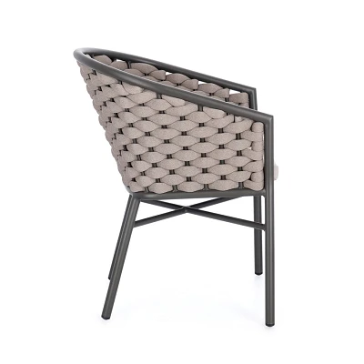 comprar SILLA CON REPOSABRAZOS | CON COJINES | MARGALIDA ANTRACITA/KHAK online de BIZZOTTO desde 328,88 €