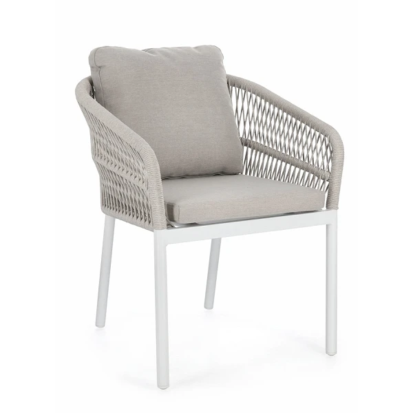 SILLA CON REPOSABRAZOS |  CON COJINES |  GALDANA BLANCO JA61