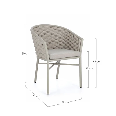comprar SILLA CON REPOSABRAZOS | CON COJINES | MARGALIDA SATURN online de BIZZOTTO desde 328,88 €