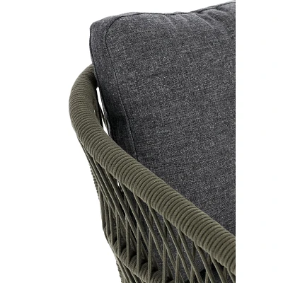 comprar SILLA CON REPOSABRAZOS | CON COJINES | GALDANA ANTRACITA/VERDE online de BIZZOTTO desde 339,77 €